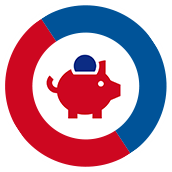 Icon with piggy bank for Financial Wellbeing